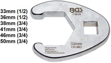 Bgs Technic 1/2 Crowfoot kraaienpoot Sleutel 33 mm, Verzenden, Nieuw