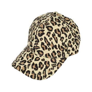 Cap Pet - Verstelbaar - Panterprint - One Size – Zwart Bruin, Vêtements | Femmes