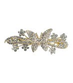 Haarspeld Patentspeld 6cm - Vlindervorm – Strass Steentjes –, Nieuw