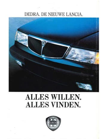 1990 LANCIA DEDRA BROCHURE NEDERLANDS, Ophalen of Verzenden