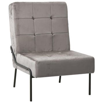 vidaXL Relaxstoel 65x79x87 cm fluweel lichtgrijs, Huis en Inrichting, Verzenden, Nieuw
