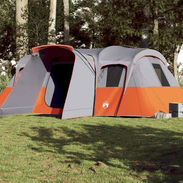 vidaXL Tunneltent 16-persoons waterdicht grijs, Verzenden, Nieuw