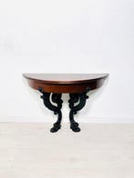 Wandtafel - Demilune-consoletafel met gegraveerde