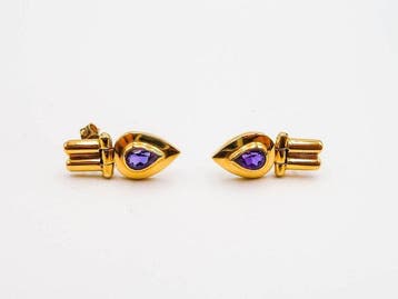 Boucles doreilles - 18 carats Or jaune, Handtassen en Accessoires, Oorbellen, Nieuw