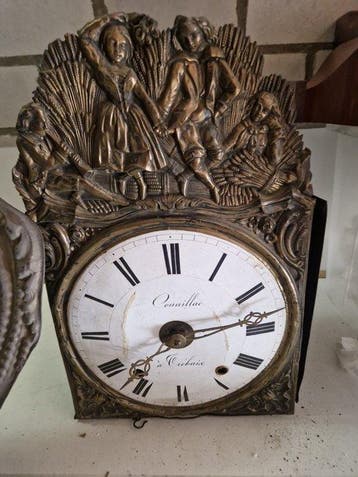 Comtoise klok - Antiek Hout, Brons, Messing - 1920-1930 -