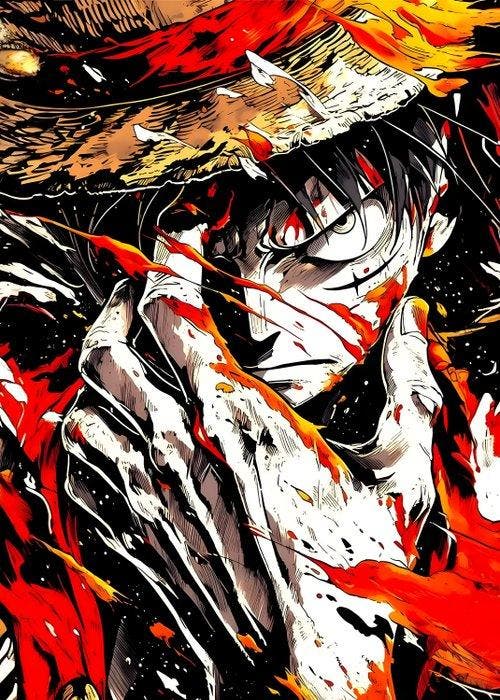 JZL - Monkey D. Luffy — Burning Will [XL Canvas Edition], Games en Spelcomputers, Spelcomputers | Overige Accessoires