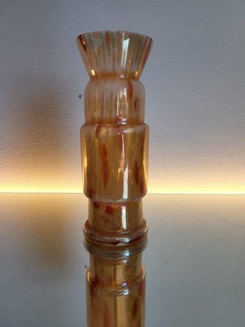 Kralik - Vaas - spatter techniek - Glas - boheems glas