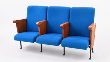 Fauteuil - Hout, Metaal, Textiel - Een modulaire rij, Antiquités & Art