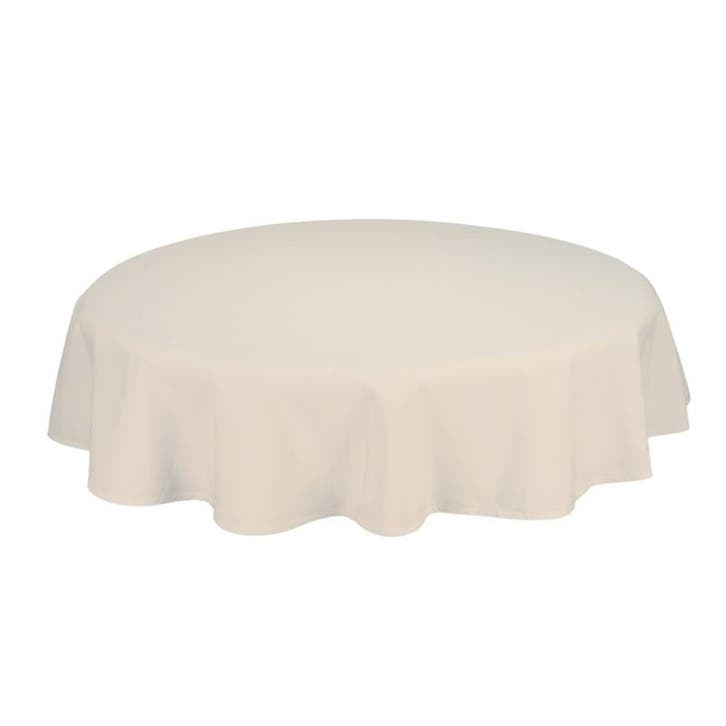 Nappe de Table Ronde Off White Beige 275cm Ø - Treb SP, Maison & Meubles, Cuisine | Linge de cuisine, Envoi
