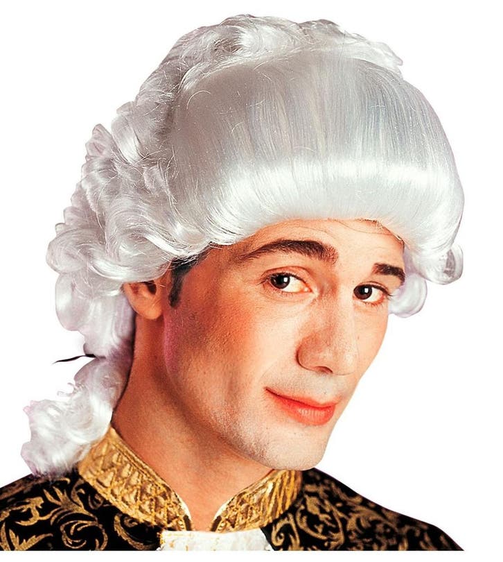 Witte Pruik Cavalier, Hobby en Vrije tijd, Feestartikelen, Nieuw, Verzenden