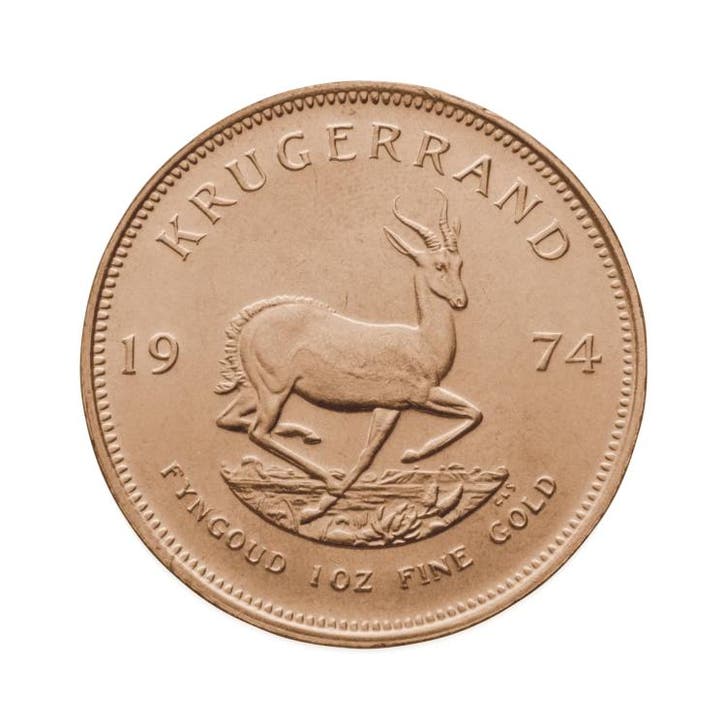 Gouden Krugerrand munt 1 troy ounce, Postzegels en Munten, Edelmetalen en Baren