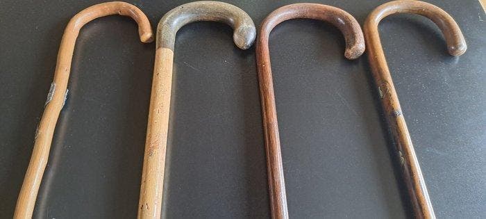 Wandelstok (4) - Hout/ Been, Antiek en Kunst, Curiosa en Brocante