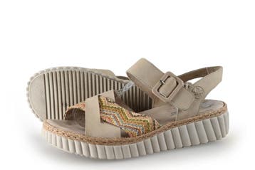 Rieker Sandalen in maat 41 Beige, Verzenden, Beige, Sandalen of Muiltjes, Gedragen