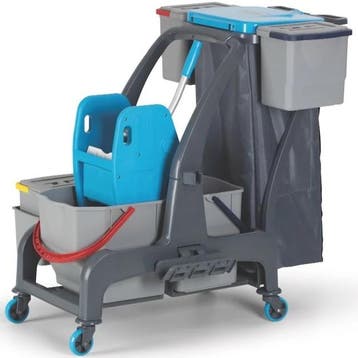 Schoonmaakwagen | ProCart | Kunststof | Grijs/Blauw |, Verzenden, Nieuw in verpakking