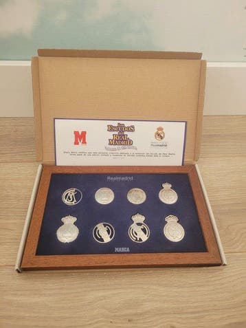 Colección completa. - Witgouden emblemen Real Madrid, Nieuw