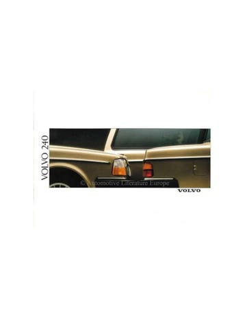 1989 VOLVO 240 BROCHURE NEDERLANDS, Ophalen of Verzenden, Nieuw