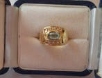 Bague - 18 carats Or jaune Jade - Diamant, Bijoux, Sacs & Beauté, Bagues