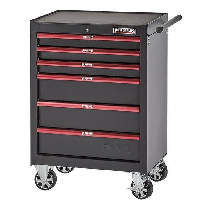 Gereedschapswagen rood/zwart 6 laden leeg, Doe-het-zelf en Bouw, Werkbanken, Ophalen of Verzenden