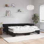 vidaXL Slaapbank onderschuifbed en matrassen 80x200 cm, Verzenden, Nieuw
