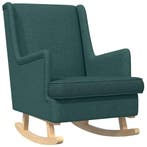 vidaXL Schommelstoel Donkergroen 62 x 80 x 85 cm Stof, Huis en Inrichting, Stoelen, Verzenden, Nieuw