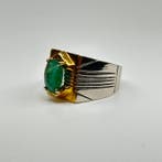 Sans prix de réserve - Bague Argent 925 naturel Émeraude, Bijoux, Sacs & Beauté