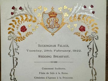 [England - King George V era] - An official menu card for a