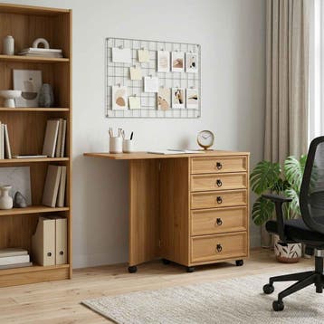 vidaXL Rijdend Kastje met Lades en Vouwtop CORONA, Huis en Inrichting, Verzenden, Nieuw