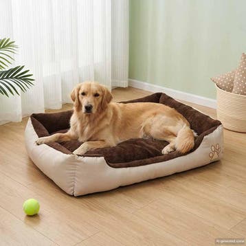 vidaXL Hondenmand bruin en Beige XXL, Verzenden, Nieuw