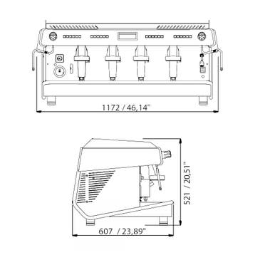 Espressomachine | VALLELUNGA V2 | RVS | Automatisch | 4, Verzenden, Nieuw in verpakking