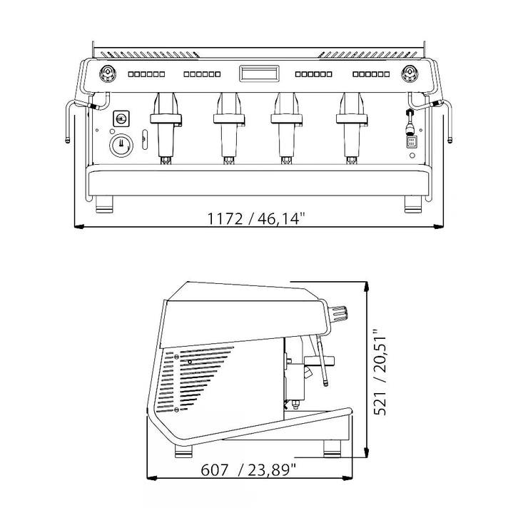 Espressomachine | VALLELUNGA V2 | RVS | Automatisch | 4, Zakelijke goederen, Horeca | Keukenapparatuur, Nieuw in verpakking, Verzenden