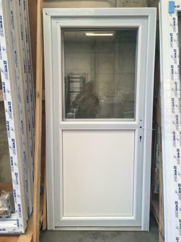 PVC DEUREN 98X204 /98x215 ideaal voor garage en schuur STOCK, Ophalen of Verzenden, Buitendeur