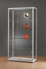 *TIP*  Luxe vitrinekast aluminium 100 cm met LED-verlichtin, Ophalen of Verzenden