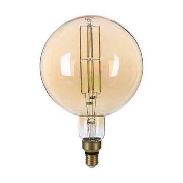 LED Filament lamp 8W XXL Globe E27 Goud Glas Dimbaar Extra, Verzenden, Nieuw, E27 (groot)
