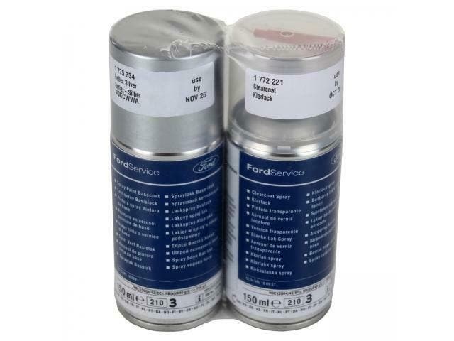 ORIGINELE Ford verfspuit ZILVEREN REFLEX + blanke lak 150ml, Auto diversen, Autogereedschap, Ophalen of Verzenden