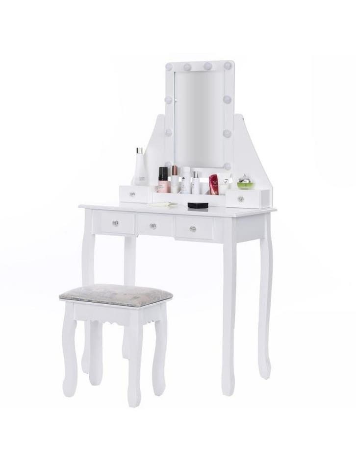 Kaptafel met LED Spiegel | OP = OP | Sla nu je slag, Maison & Meubles, Tables | Coiffeuses, Envoi