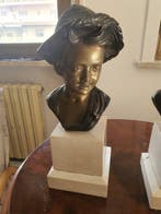 Buste, STATUE - 28 cm - IJzer, Antiek en Kunst