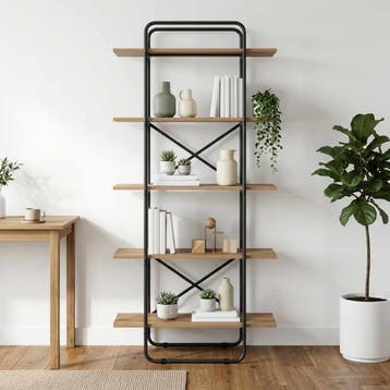 vidaXL Boekenplank 5-laags 60 x 35 x 175,5 cm PB Artisanaal, Huis en Inrichting, Verzenden, Nieuw