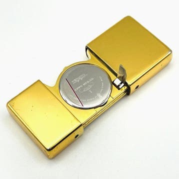 Bureauklok - Ontwerp Messing - 1990-2000 - Gold TIME TANK, Verzamelen, Nieuw