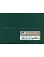 1977 AUTOBIANCHI A112 ONDERDELENHANDBOEK