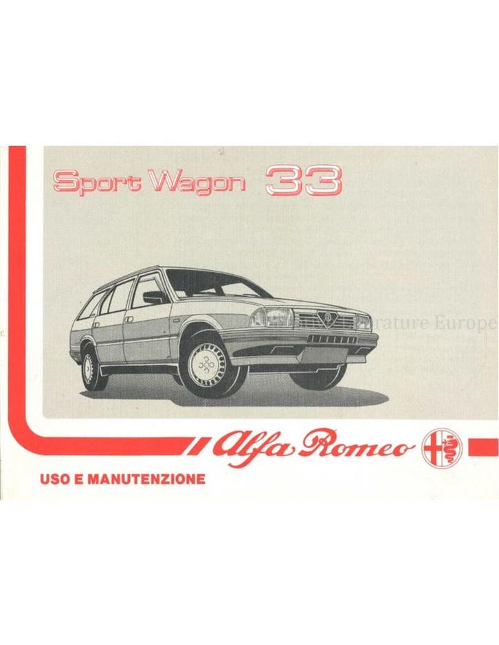 1988 ALFA ROMEO 33 SPORT WAGON INSTRUCTIEBOEKJE ITALIAANS, Auto diversen, Handleidingen en Instructieboekjes