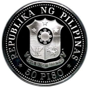 Filipijnen. 50 Piso 1979 Year of the Child 0,96 Oz Proof