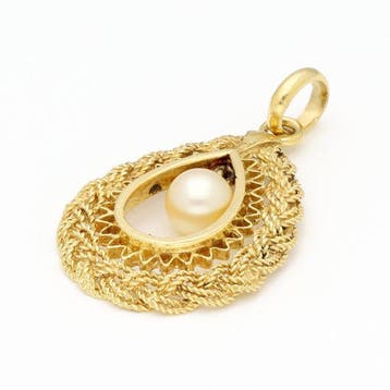 Pendentif - 18 carats Or jaune Perle