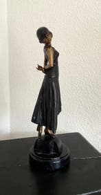 Beeld, La Danseuse - 32 cm - Brons, Marmer