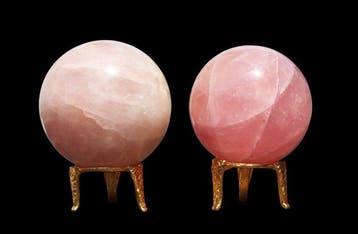 KAM’R GEM | Grote roze rozenkwartsbolletjes – 70–75 mm – 1,2