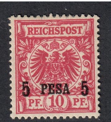 Duitse koloniën - Oost-Afrika 1893 - DOA zeer zeldzame kleur