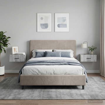 vidaXL Muurbevestigde Nachttafel 2 st Grijs sonoma 49 x 34,5, Verzenden, Nieuw
