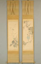 Collaboration work - Java Sparrow, Spring Wisteria Flowers, Antiek en Kunst