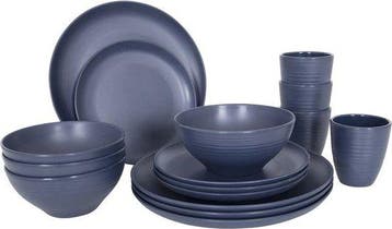 Bo-Camp - Industrial - Servies - Orville - 16 Stuks - Blauw, Huis en Inrichting, Verzenden, Nieuw