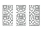 Veiling - 3x Composiet terrasscherm Alhambra 180x90cm, Nieuw