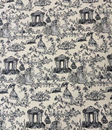 Prestigieus en exclusieve Toile de Jouy-stof in dubbele